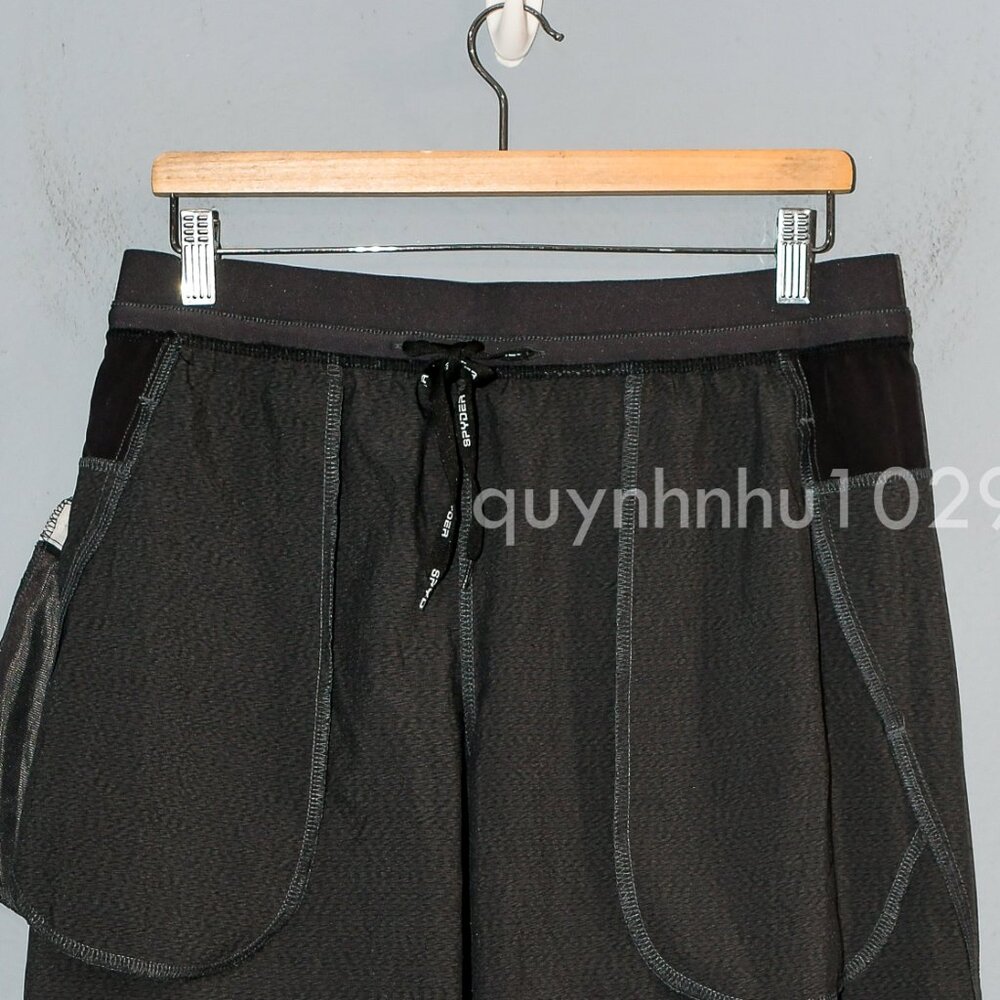 Spyder Men's Proweb Stretch Zippered Pockets Active Shorts in Black color - Picture 7 of 9